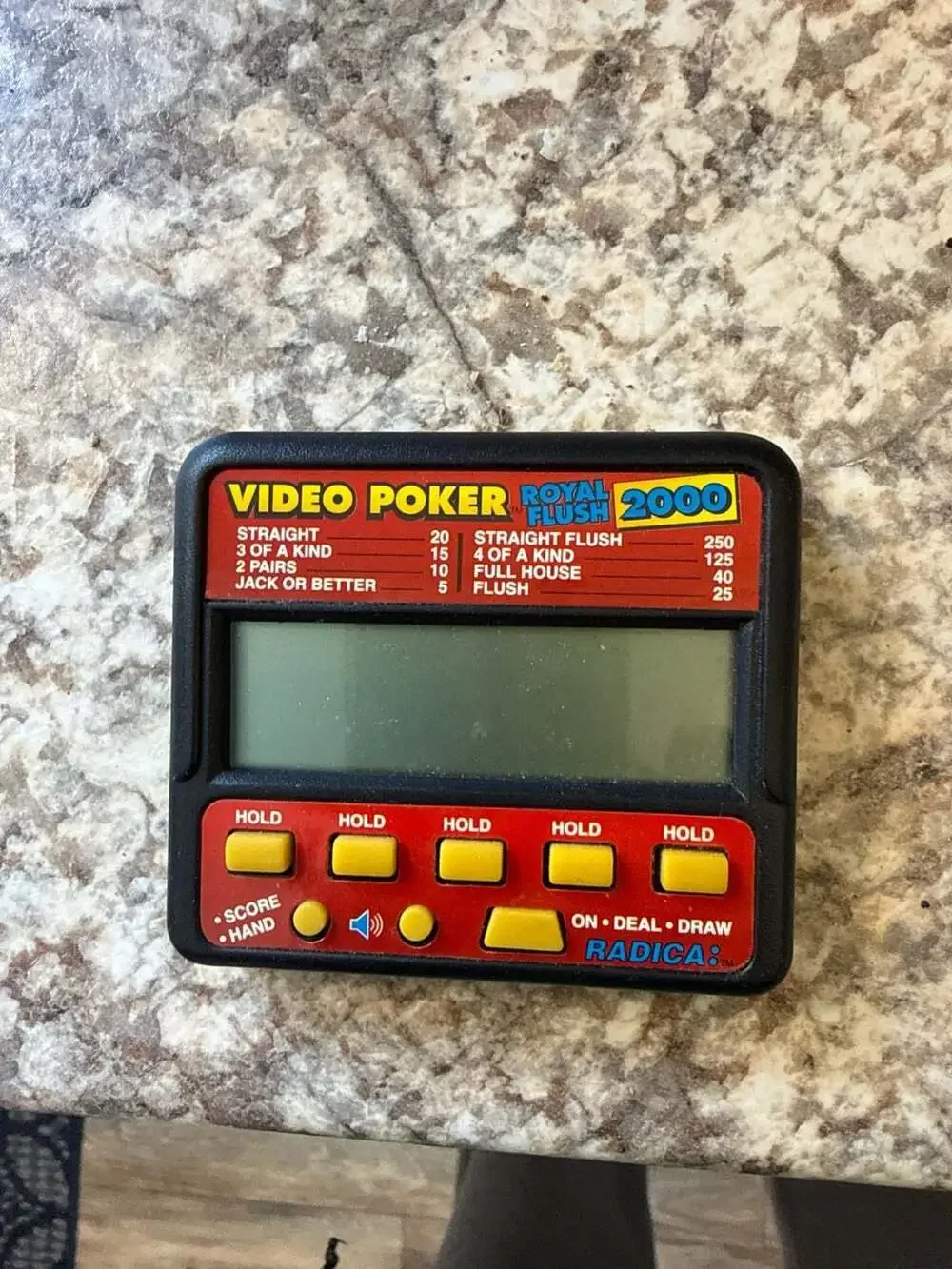 Radica Video Poker Royal Flush 2000 Handheld Electronic Game